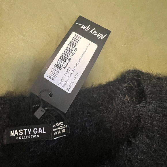 Nasty Gal Black Cropped F*ck Off Sweater Set - Picture 4 of 6